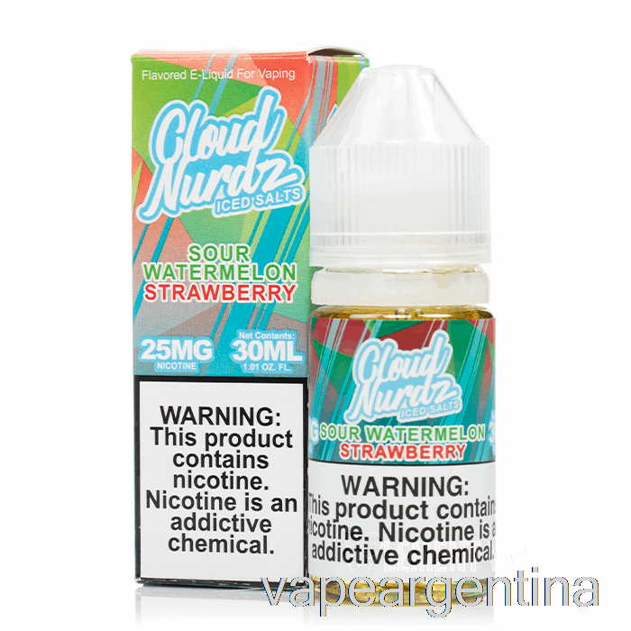 Sandía Agria Helada Fresa - Sales Nurdz Nube - 30ml 25mg Vape Descartable